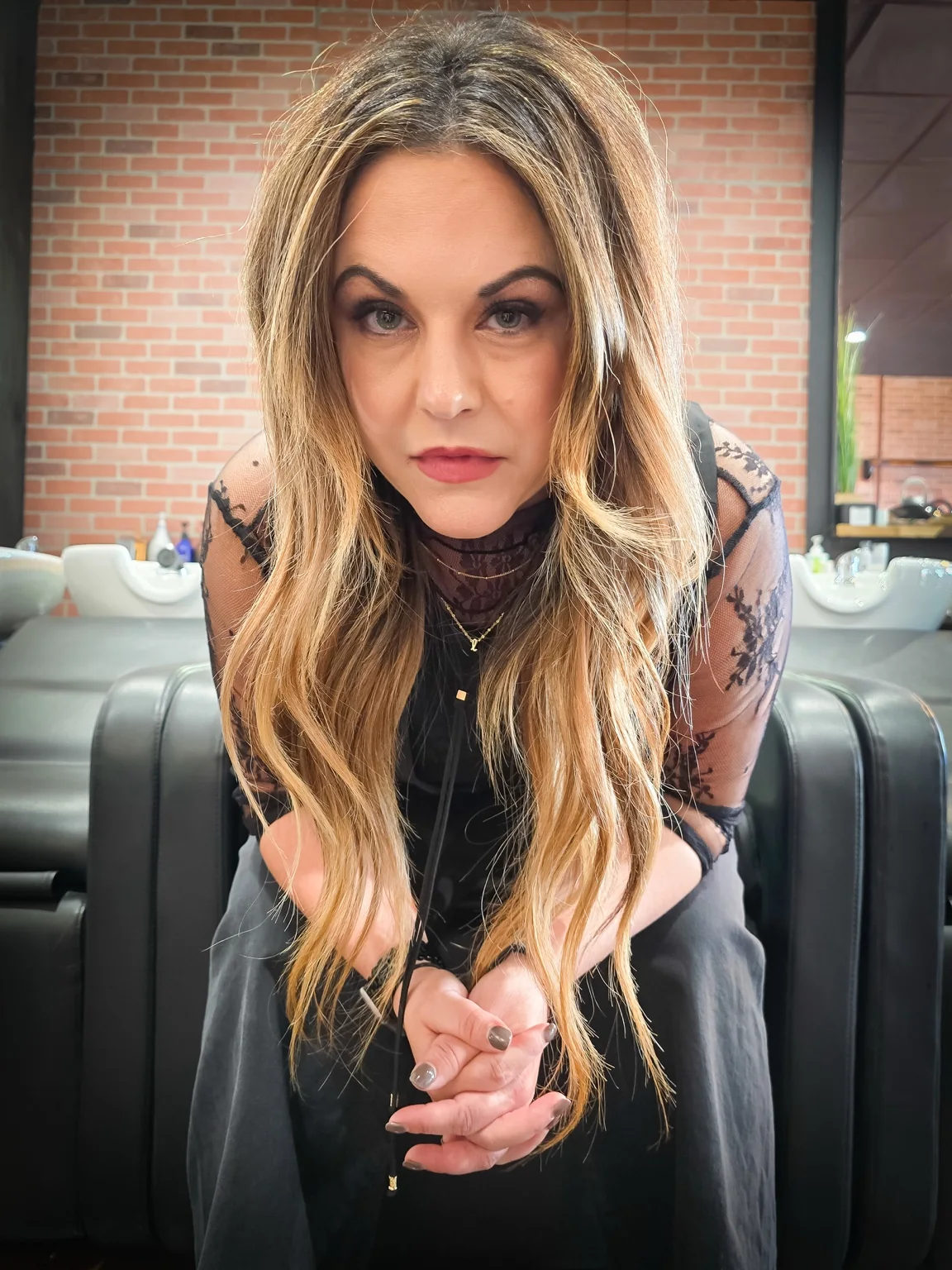 Lauren Nicole inside Fort Worth Hair and Co.